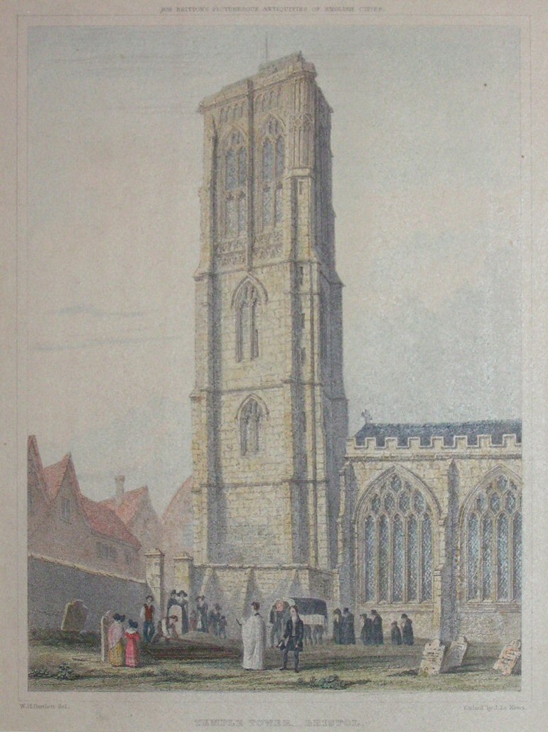 Print - Temple Tower, - Bristol. - Le